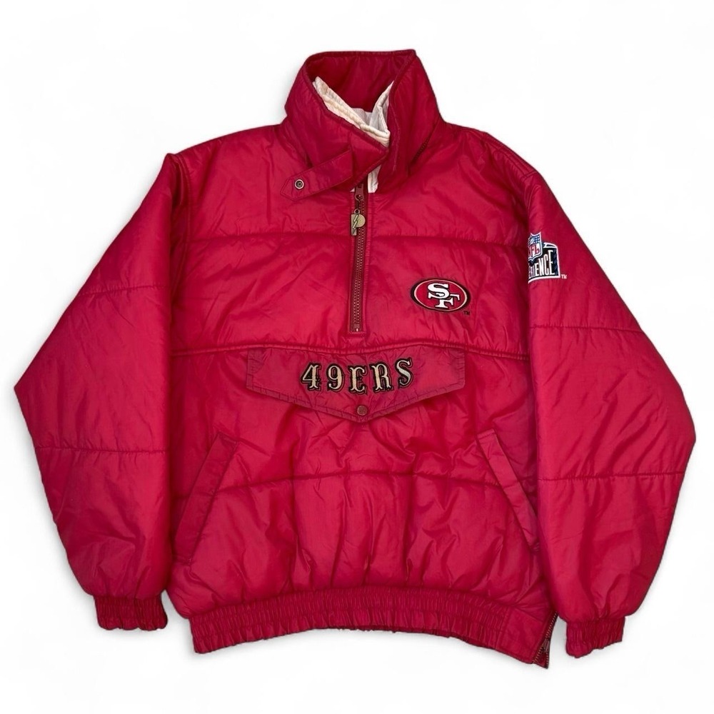 Vintage San Fransisco 49ers Pro Player Reversible Puffer Jacket Men's Large 90s